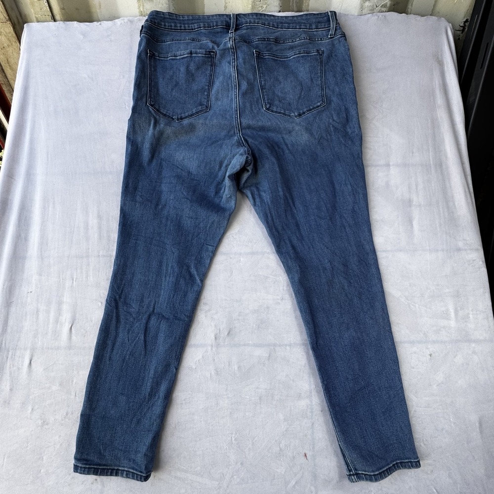 Old Navy Skinny Jeans Womens 18 Blue Denim Cotton Stretch Workwear Regular Fit